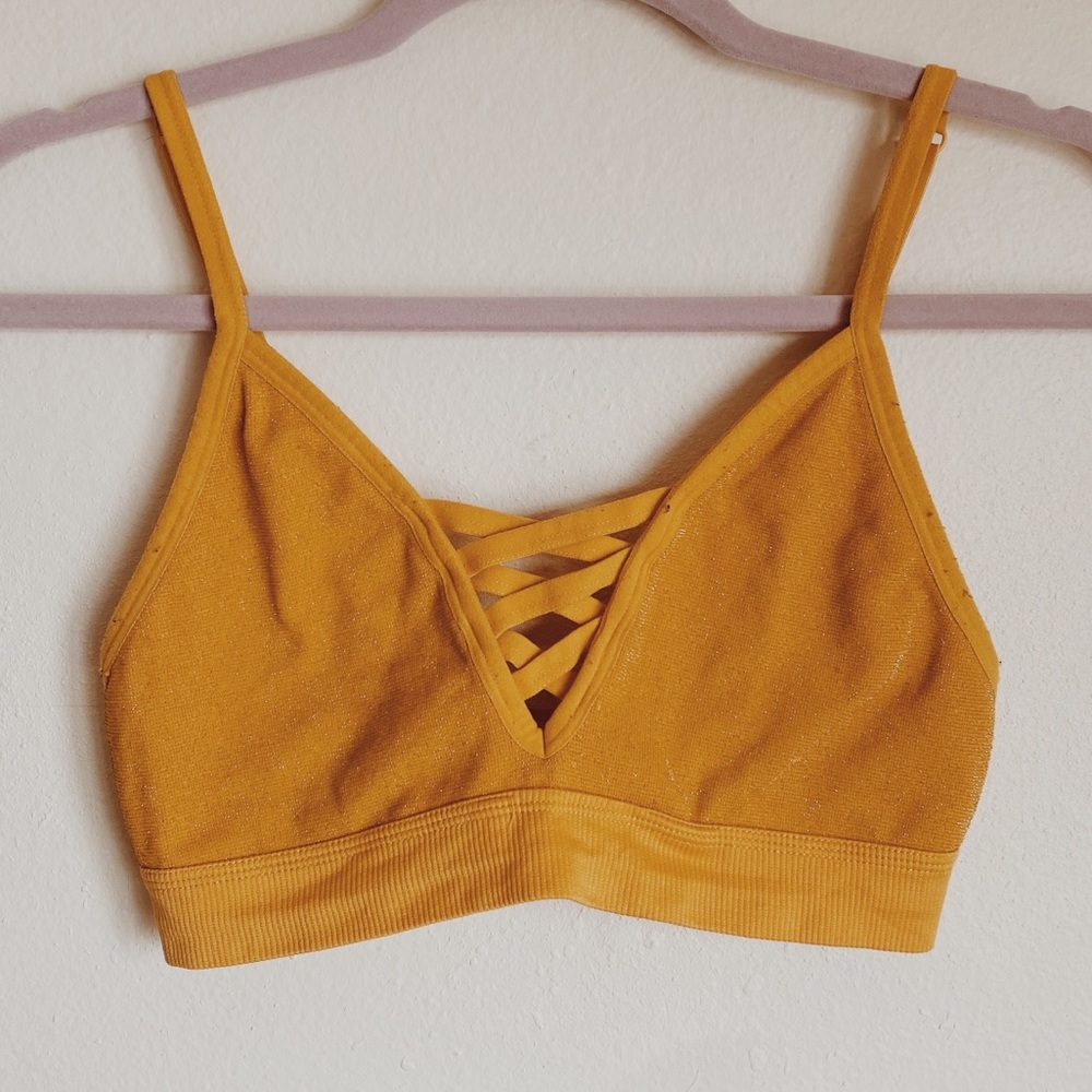 Mustard Yellow (PINK) bralett